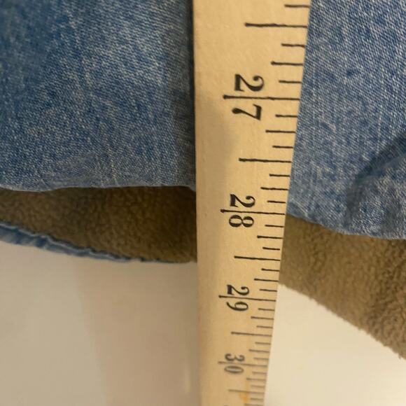 Vintage Arrow Blue Jeans Fleece Lined Chore Jacket Mens Buttons Large Western - Picture 7 of 16